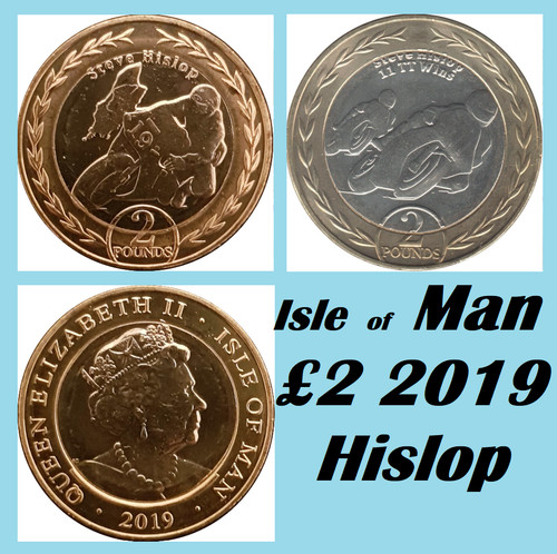 Isle man coin 2 pound - of,