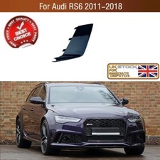FOR AUDI A6 RS6 C7 FRONT BUMPER GRILLE COVER TRIM RIGHT O/S RH GLOSS BLACK