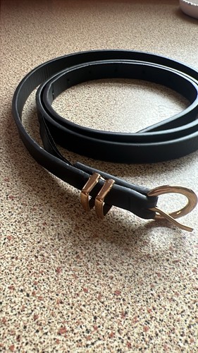 Primark black skinny belt rose - black,