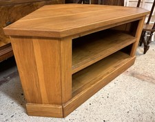 Solid Oak Corner TV Stand / TV