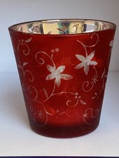 Yankee Etched Glass Red Tea