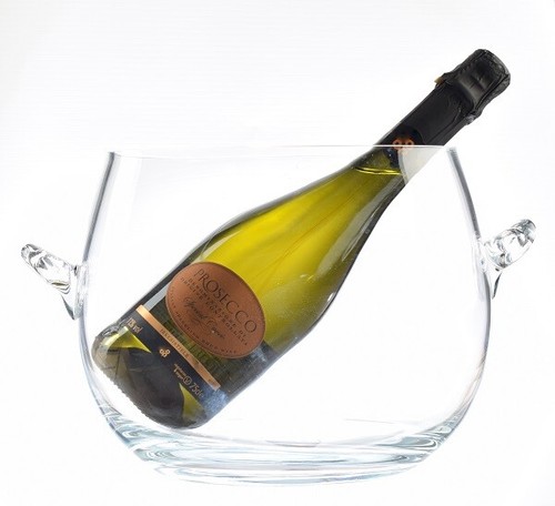 Large glass ice bucket - large,