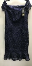 Lipsy VIP Navy Lace Flippy Hem
