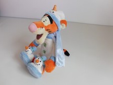 RARE Disneyland Paris Winnie The Pooh TIGGER in Snowsuit + slippers 10" soft toy