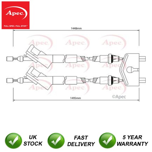 Hand brake cable rear - rear, centre