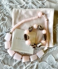 Lola Rose Necklace in Rose Quartz and Bracelet