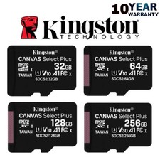Kingston Micro SD Card 32GB 64GB 128GB 256 Class 10 SDXC Phone Memory & Adapter