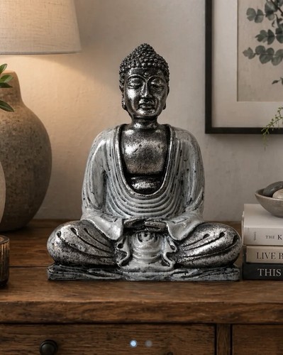 Hand painted buddha - painted, statue