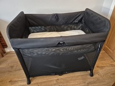Bugaboo Stardust Travel Cot - Black with cover, mattress and fitted Chicco sheet