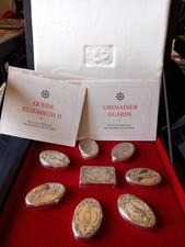 8 × Hallmarked Silver ~ Guards Regiments Collection ~ Boxed & Individual COA's
