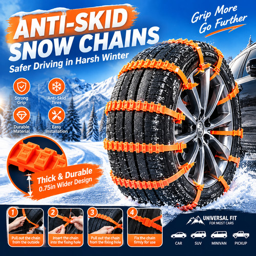 Snow chains car - car, tyre