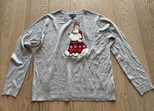 Atmosphere @ Primark Grey Polar Bear Christmas Xmas Jumper Medium 12-14