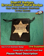 Sheriff Badge Bronze Colour