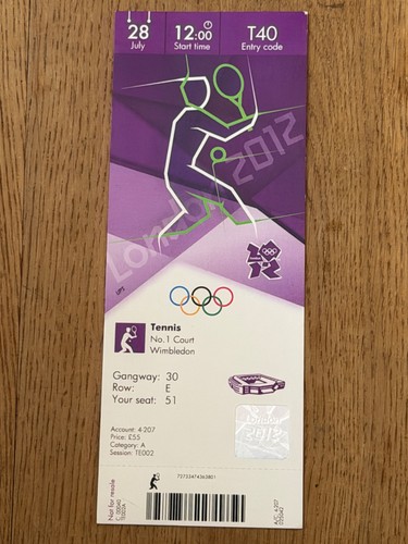 Ticket 2012 london olympics - london,
