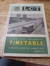 1970's LEEDS CITY TRANSPORT Bus Timetable  MARCH 1973 - MAY 1973