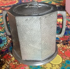 Antique Pewter Lidded Pot Art