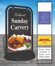 Sunday Carvery, Restaurant, Pavement Sign Outdoor Advertising A-Board Swinger 2