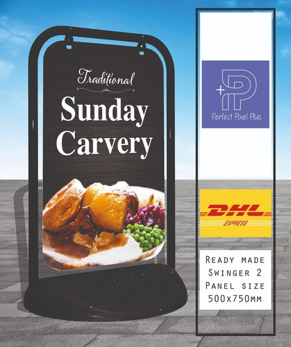 Sunday carvery pavement sign - pavement, a