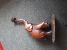 Antique Wood Elephant Lamp