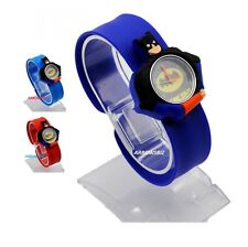 Kids 3D Batman Cartoon Novelty Watch Analog silicon slap strap UK Seller