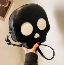 Black Skull Shaped Handbag, Goth Punk Emo Rock, Unusual Alternative Wear, Bag