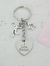 I Love Netball Keyring Sports