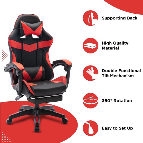 Swivel gaming chair faux - swivel,