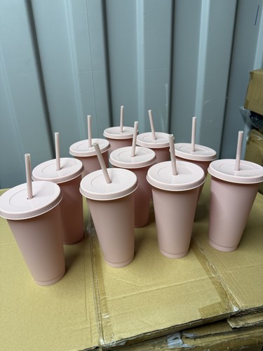Pink cold cups with - cups,
