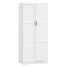 White 2 Door Wardrobe Closet