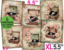 Vintage Record Player Card