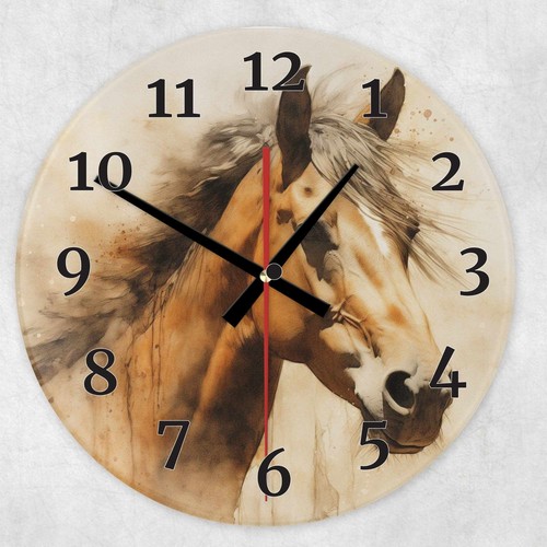 Horse clock large 31cm - horse,