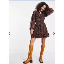 Topshop floral textured mini