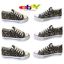 WOMENS LADIES CANVAS LACE UP
