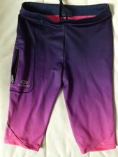 Age 5-6 Girls Kalenji Running Cycing Double Layer Lycra Shorts Zipped Pocket