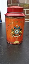 Vintage Jackson of picadilly Tea Tin Storage Tin Caddy Decorative Tea Tin