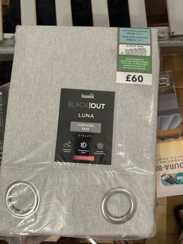 Dunelm blackout eyelet - blackout,