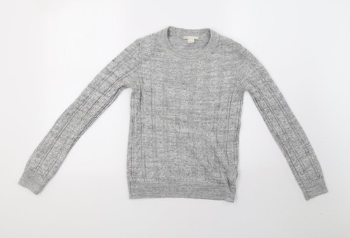 Womens grey knit pullover - h&m,