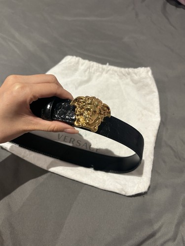 Versace black leather - versace,