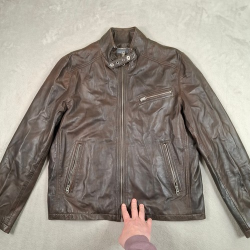 Zara leather jacket mens - jacket, large