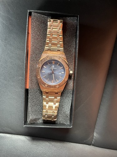 Men quartz watch - blue, dial