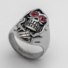 Grim Reaper Ring with Red Eyes