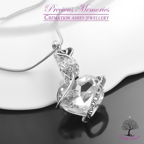 Silver cremation ashes crystal - silver,