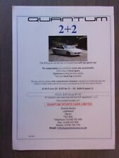 QUANTUM SPORTS CARS 2+2 orig 2004 UK Mkt Sales Leaflet Brochure