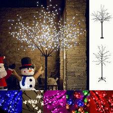 Christmas Light Blossom Tree Lit LED Outdoor 5ft 6ft 7ft 8ft Garden Decoration