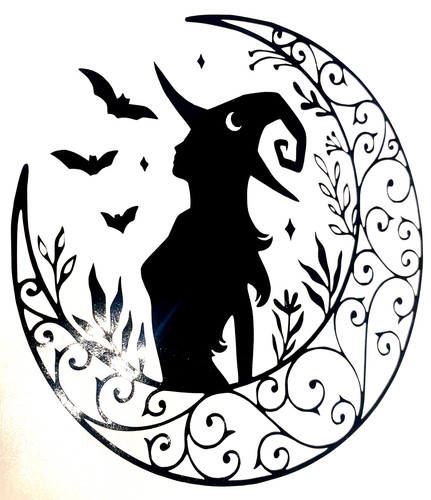Witch moon decal - 1x,
