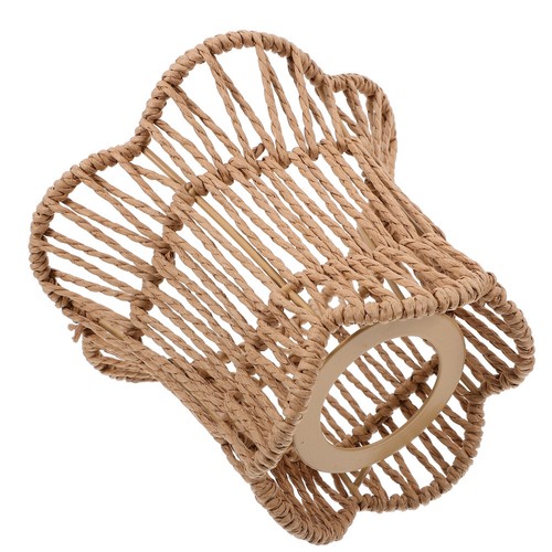 Hand woven lamp shade vintage - ,