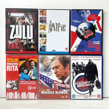 Michael Caine 6 DVD Movie Bundle Italian Job/Zulu/Alfie/Educating Rita/Etc.