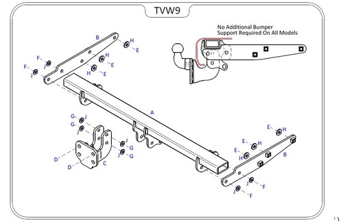 Transporter towbar t6 - vw, t6.1