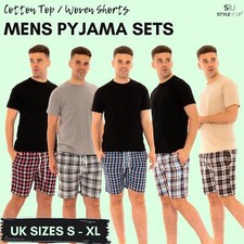 Mens Woven Pyjamas Cotton PJ