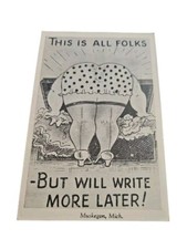 Postcard Comic Risque fat lady